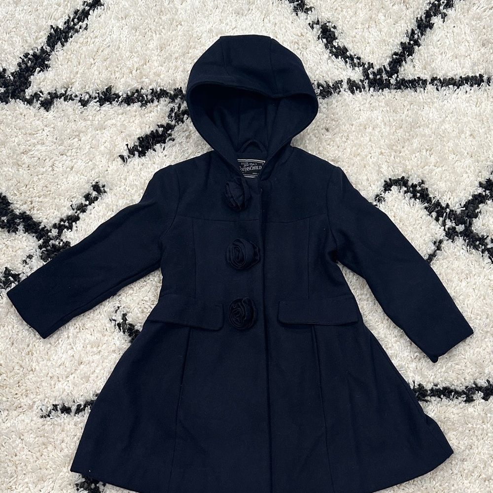 Rothschild Navy Hooded Pea Coat for Kids